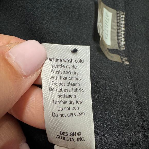 Athleta Womens Black Scuba Skirt Fleece Lined Size XS Warm Winter Layers - Picture 7 of 9